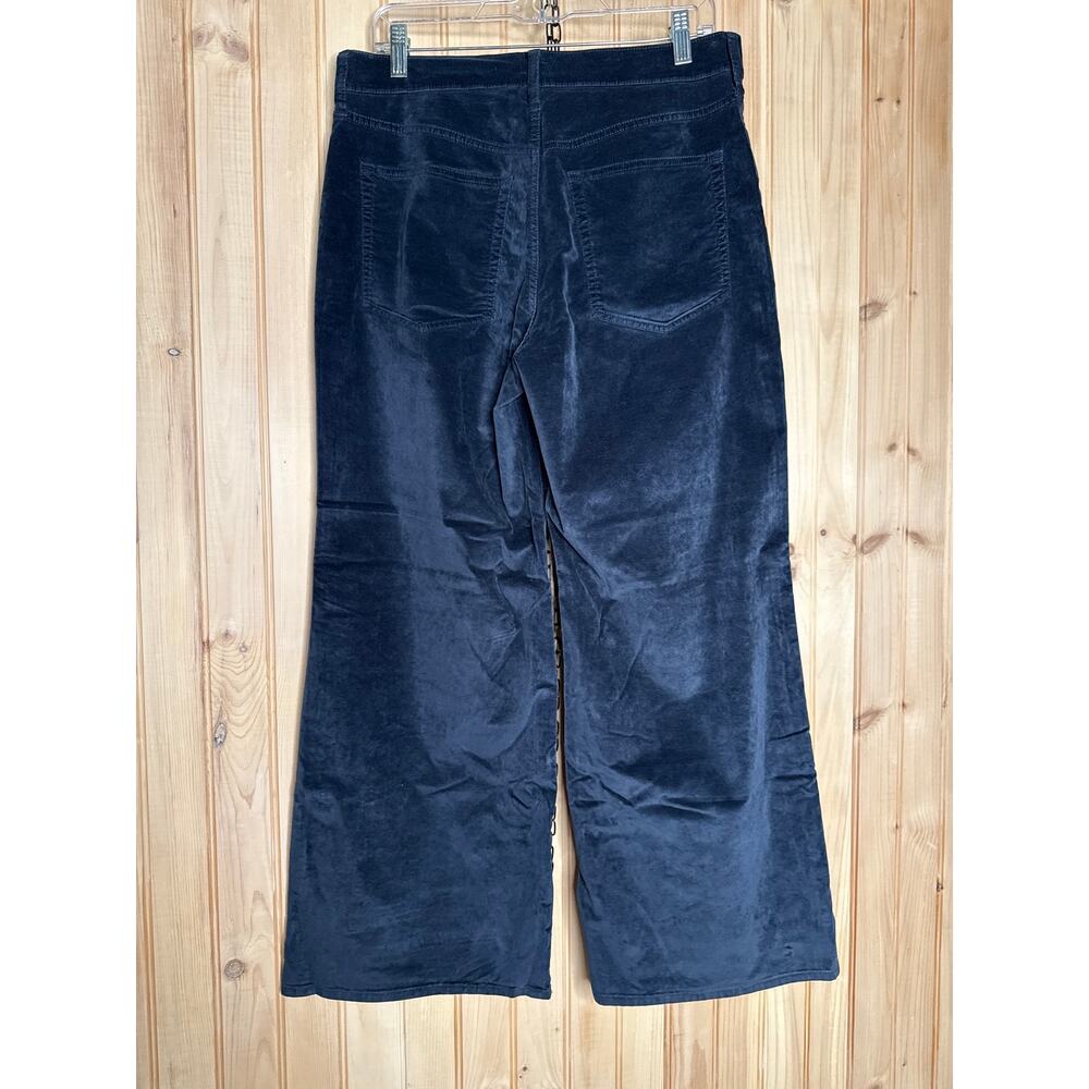 NWT J. Crew Wide Leg Trouser Washed Velvet Navy Retro Womens Size 30P Petite - Picture 6 of 8